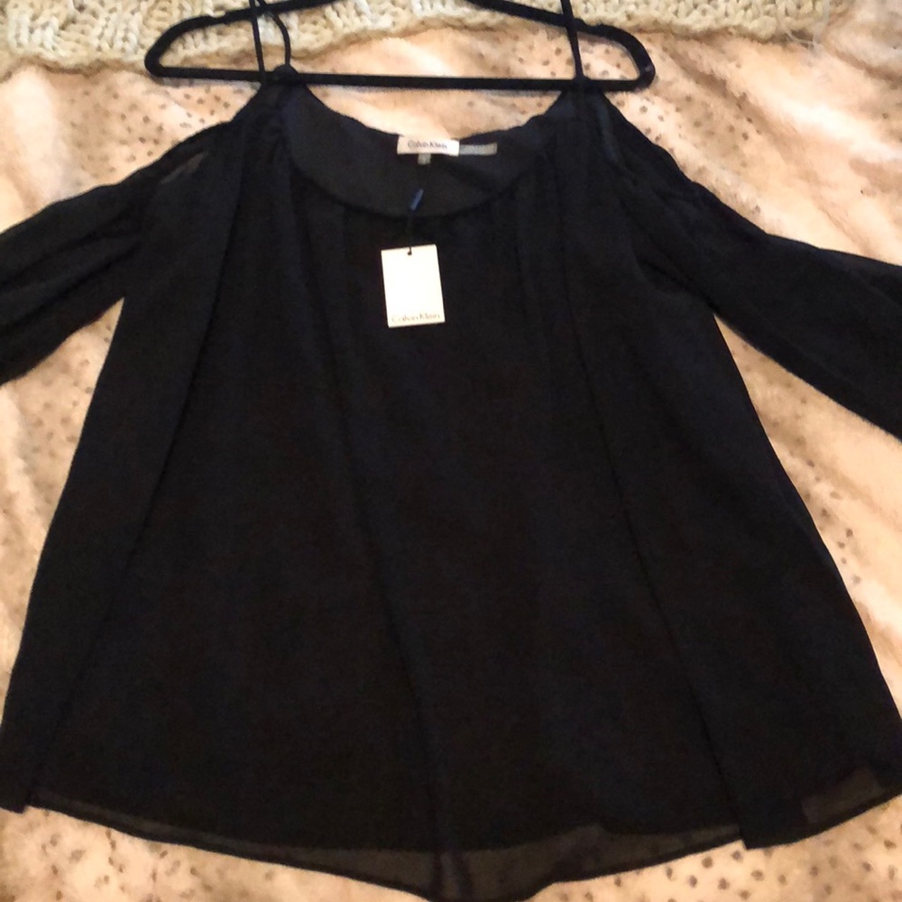 New with tags Calvin Klein two layer sheer shirt